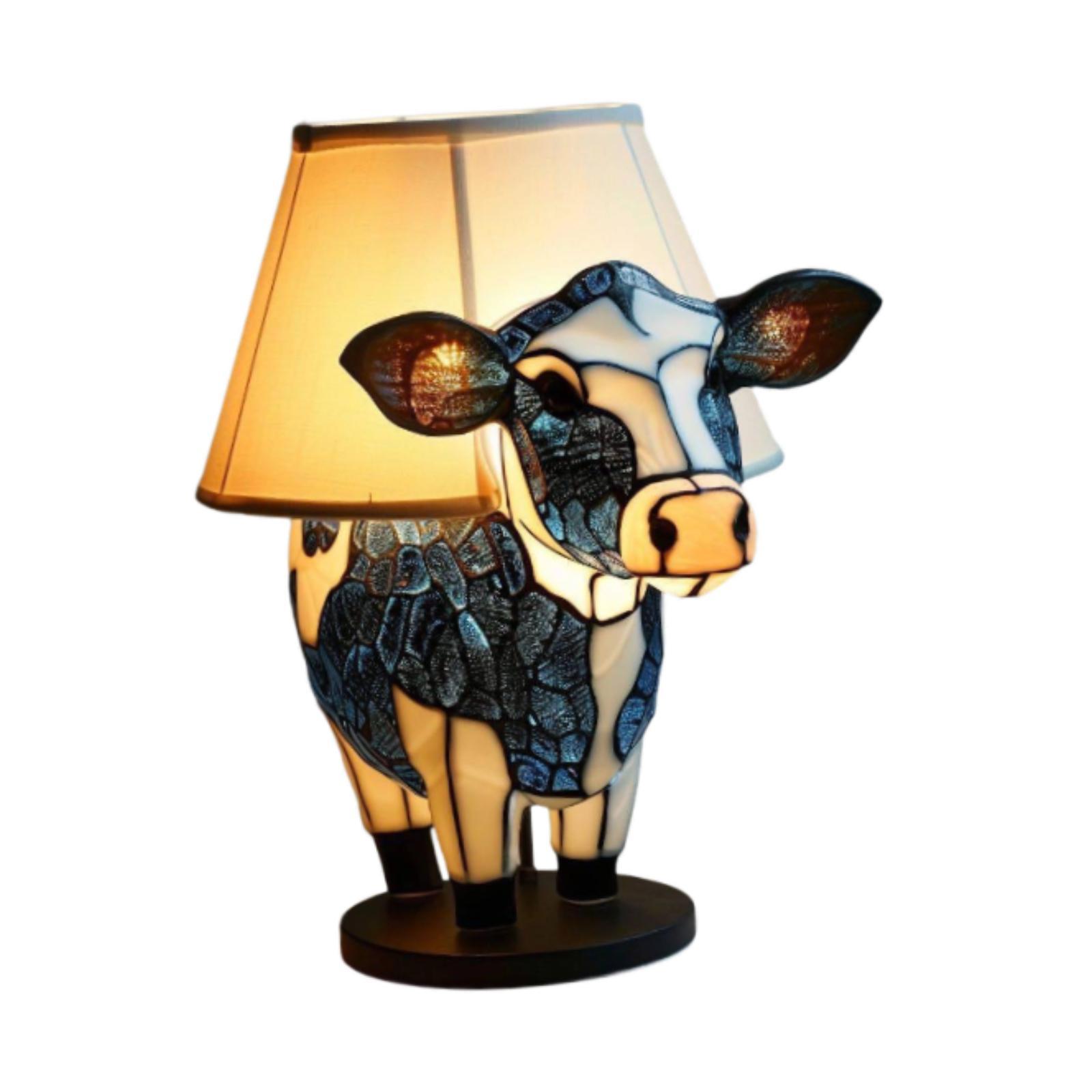 Magideal - Lámpara De Escritorio Usb Con Forma De Animal, Lámpara De Mesa De Resina, Luz De Noche, Luz Ambiental Para El Día De San Valentín, Armario, Mesa De , L