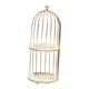 thumbnail image 4 of Estante Para Perfumes, Estante Para Exhibir Joyas De Maquillaje, Bandeja Para Cremas, Oro Blanco, 2 Niveles, 4 of 5