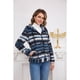 thumbnail image 3 of Polerón Peludo Étnico Otoño Invierno Chaqueta Cierre Mujer 6079, 3 of 5