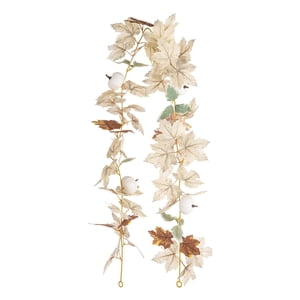 Magideal - Guirnalda De Hojas De Arce De Otoño, Calabaza Artificial Para Puerta De Entrada, Repisa Para Balcón, Enredadera Colgante, Decoración De Halloween Para