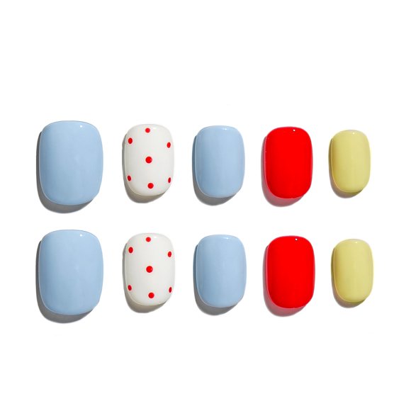 Uñas Postizas Sun&Beam Nails Squoval Azul #177S