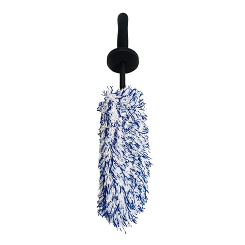 Magideal - Cepillo Para Llantas De Coche, Cepillo Para Detalles De Neumáticos De Coche, Cepillo Para Detalles De Neumáticos De Llanta Larga, Cepillo Para Ruedas, Azul Blanco