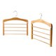 thumbnail image 4 of 2 Piezas 4 Niveles De Pantalones De Madera Percha Armario De Almacenamiento Organizador Marrón Claro, 4 of 5