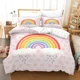 thumbnail image 1 of x1209 Bed SheetsCartoon Rainbow Bridge Bedding Set Duvet Cover Bedroom Comforter Covers Twin ​Size Quilt Cover Home Textile /PCS 3-Piece Bedding Set (1 Duvet Cover + 2 Pillow Shams) nj1209, 1 of 5