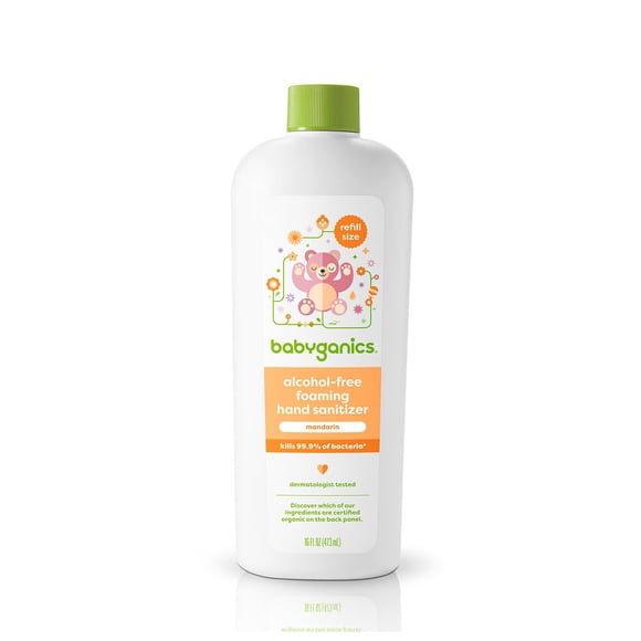 Desinfectante de manos BabyGanics mandarín sin alcohol 473 ml
