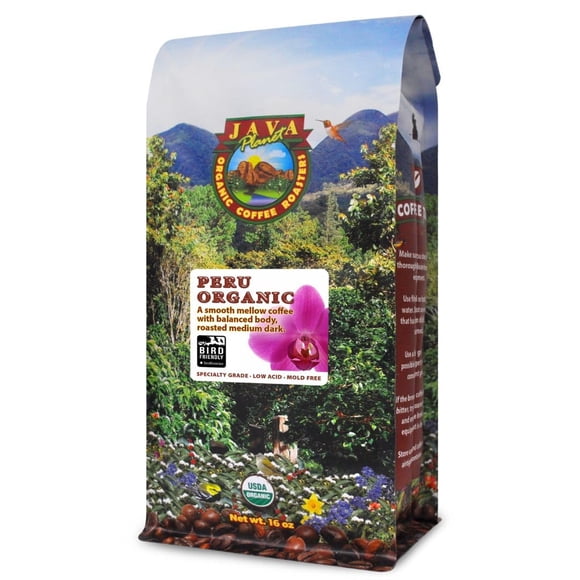 Café orgánico Java Planet de grano entero, baja acidez, bolsa de 454 g
