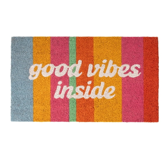 Felpudo Fisura Good Vibes de Fibra de Coco Natural 45×76 cm