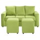 thumbnail image 1 of Sofá Kendy 3 Cuerpos + 2 Poufs Felpa Pistacho, 1 of 5