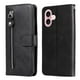 thumbnail image 1 of Funda con Cremallera para iPhone 16, Carcasa Cartera de Cuero PU con Soporte y Tarjetero, 1 of 6