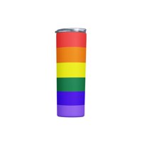 Sm - Termo Botella Térmica Orgullo Pride Lgtb Arcoiris Bandera Blanco