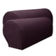 thumbnail image 1 of Juego de 2 muebles de franela a prueba de agua sofá reposabrazos cubre café oscuro, 1 of 5