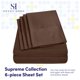 thumbnail image 2 of Juego de sábanas Sweet Home Collection 1500 Supreme Queen Brown, 2 of 7