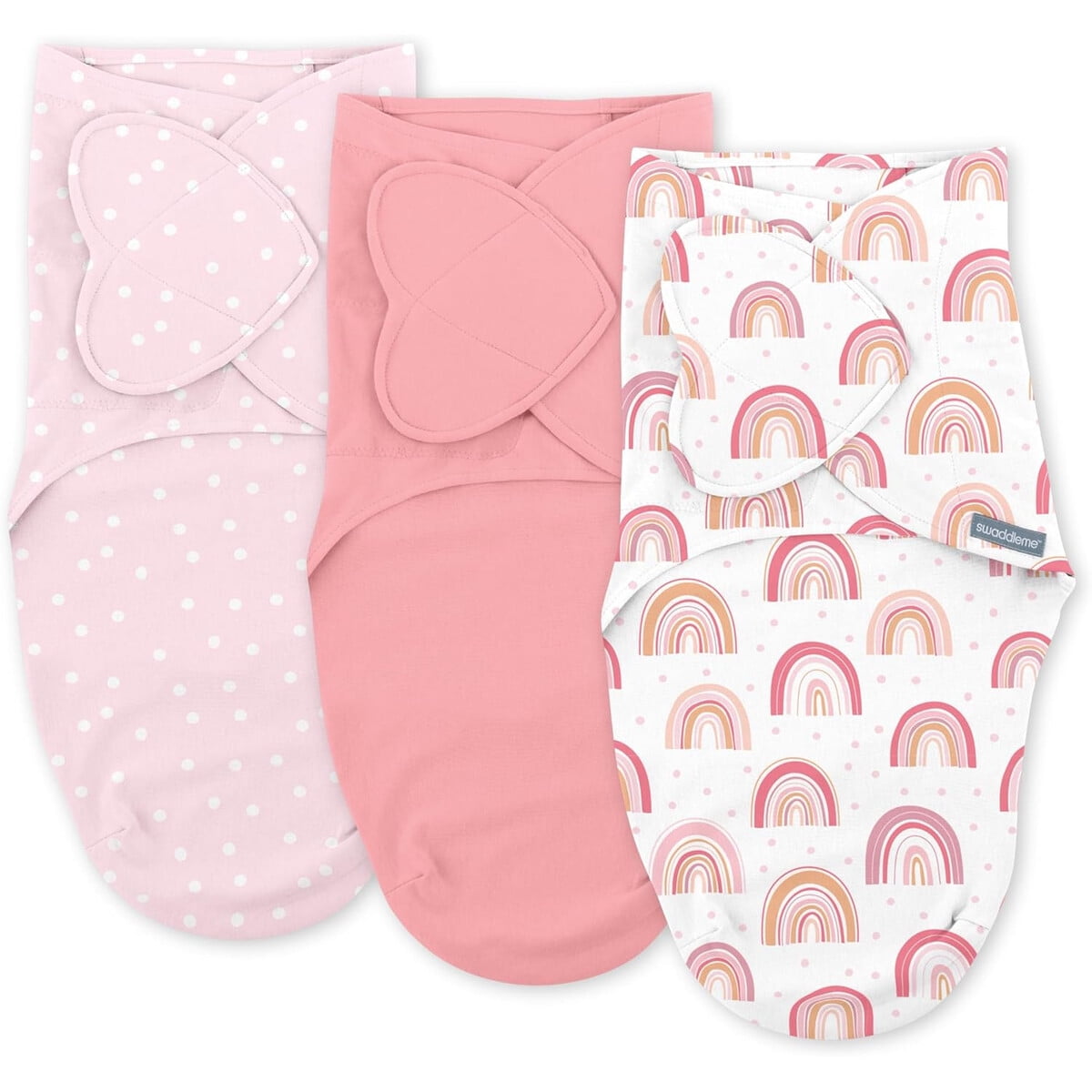 Manta Swaddleme Monogram Algodón Sm 3 Unidades Arcoíris