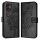 thumbnail image 1 of Funda cartera mariposa para Samsung Galaxy XCover7 Pro con soporte y ranuras para tarjetas Negro, 1 of 5
