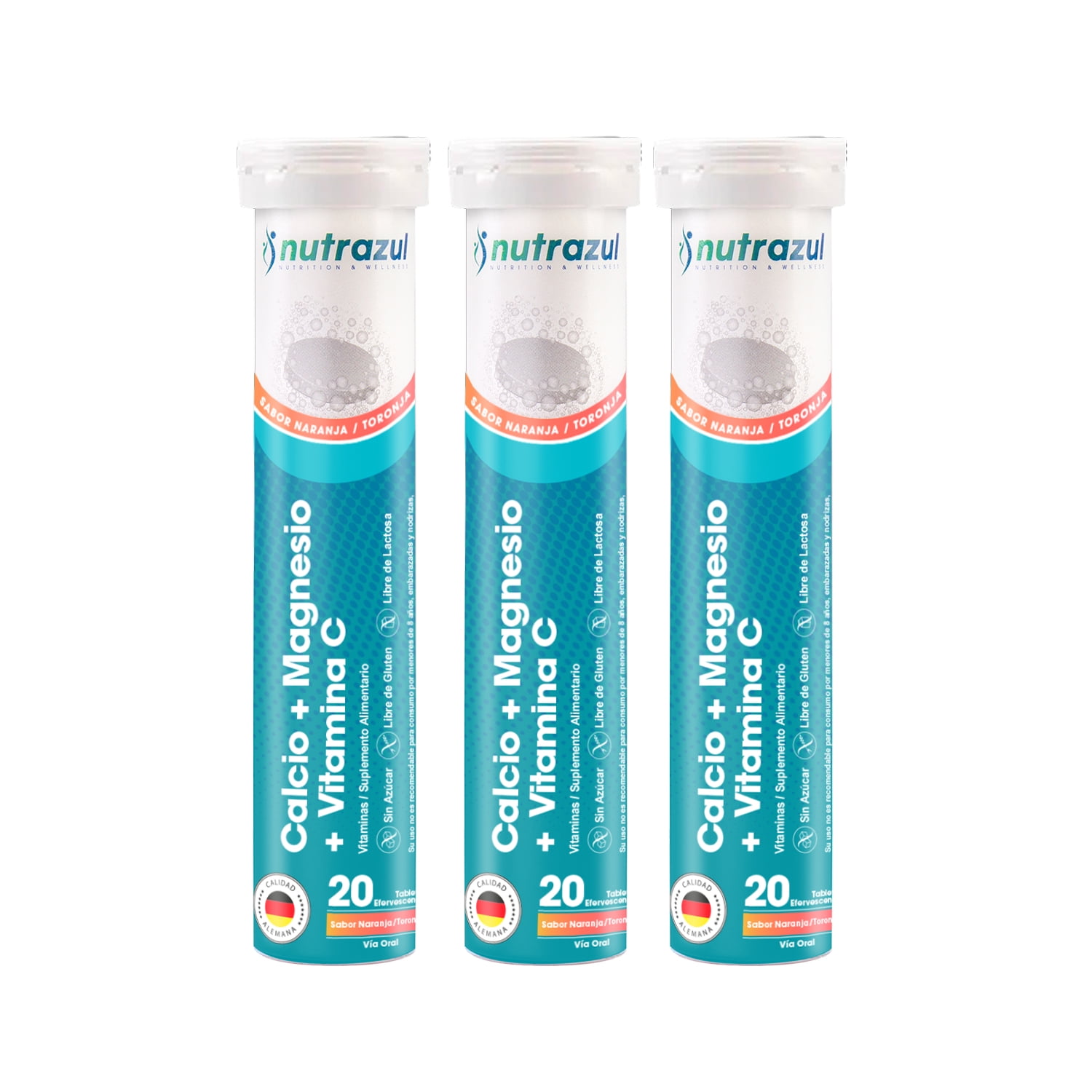Nutrazul - Calcio +magnesio+vitamina C-pack 3