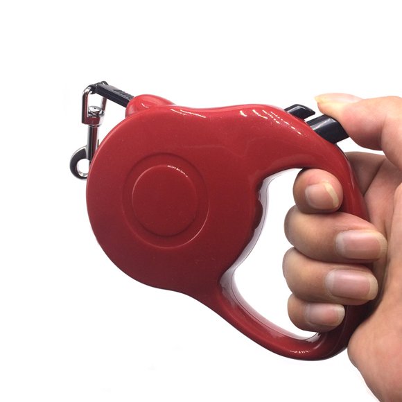 Correa retráctil Niubow para perros pequeños, roja, 3 m, 25 lb/11 kg