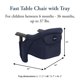 thumbnail image 3 of Silla alta Inglesina Fast Navy + Bandeja de comida, 3 of 7