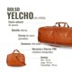 thumbnail image 5 of Bolso de Viaje Vertical Cuero Natural Yelcho OLKI - Curry, 5 of 5