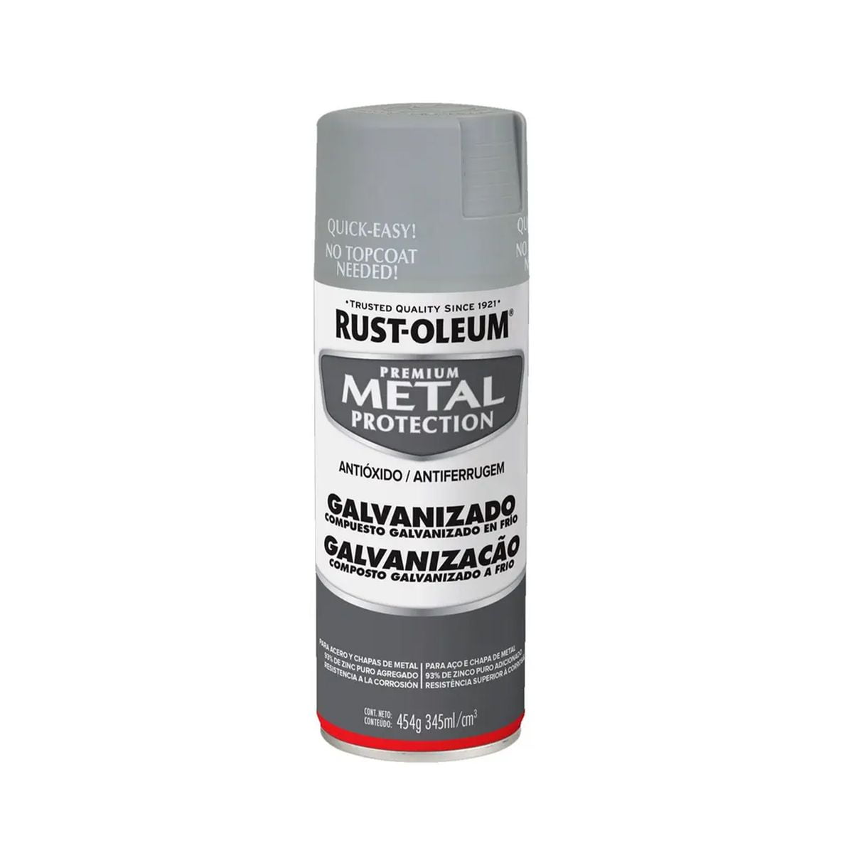 Rust-oleum - Pintura En Spray Metal Protection Compuesto Galvanizado En Frío Gris 454 G