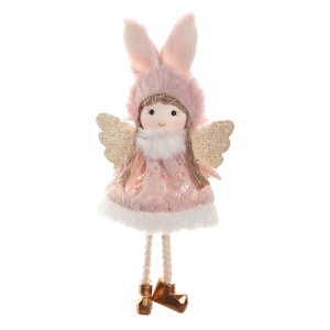 Bothyi - Colgantes De Muñeca De Ángel De Navidad Colgante De Árbol De Navidad Para Fiesta Rosa