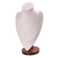 Magideal - Organizador De Cadena Colgante, Soporte Para Collar, Decoración De Escritorio, Expositor De Joyería De Terciopelo, Soporte Para Busto Para Escaparate, Beige L