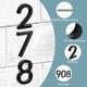 thumbnail image 4 of Número De Casa Flotante De Acero Inoxidable 6 Pulgadas Negro, 4 of 7