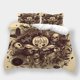 thumbnail image 1 of Halloween Style Skull Pumpkin Print30 Quilt Duvet Cover Set Queen Doona Cover3-Piece Bedding Set, 1 of 5