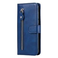 Gangxun - Funda Con Cremallera Para Samsung Galaxy S22 5G, Carcasa Cartera De Cuero Pu Con Soporte Y Tarjetero
