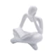 thumbnail image 2 of Lector de resina Estatua Decoración Mini Ornamento Figuras Artesanía Personas Escultura Regalo Moderno para Mesa Sala de estar Oficina Dormitorio , Blanco, 2 of 5