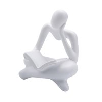 Bothyi - Estatua De Pensador Coleccionables, Manualidades Para Sala De Estar, Dormitorio, Estantería, Color Blanco