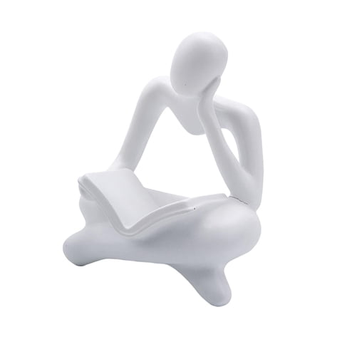 Bothyi - Estatua De Pensador Coleccionables, Manualidades Para Sala De Estar, Dormitorio, Estantería, Color Blanco