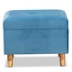 thumbnail image 4 of Otomana Baxton Studio Elias de terciopelo azul celeste, 4 of 9