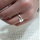 thumbnail image 3 of Anillo Abrazo Plata real Sterlina 925 abrazo amor/ 10, 3 of 5