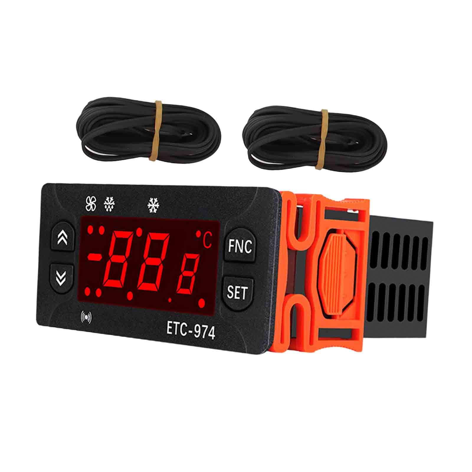 Magideal - Termorregulador Controlador De Termostato De Refrigerador Accesorios Ajustables Prácticos Termostato De Refrigerador Led Para Fábrica De Congeladores