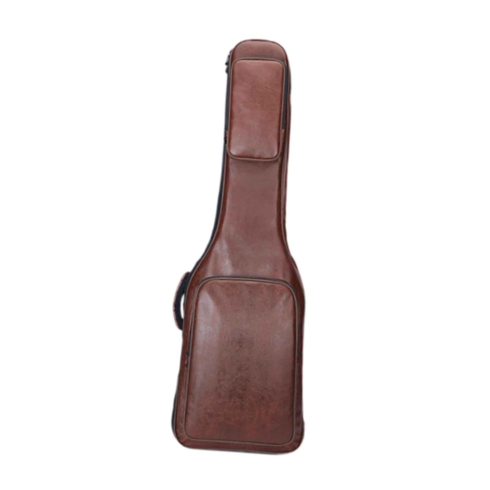 Magideal - Funda Para Guitarra, Con Bolsillos Delanteros Con Cremallera, Para Viajes, Con Correas Acolchadas Ajustables, Protección, Mochila Resistente Al Desgas