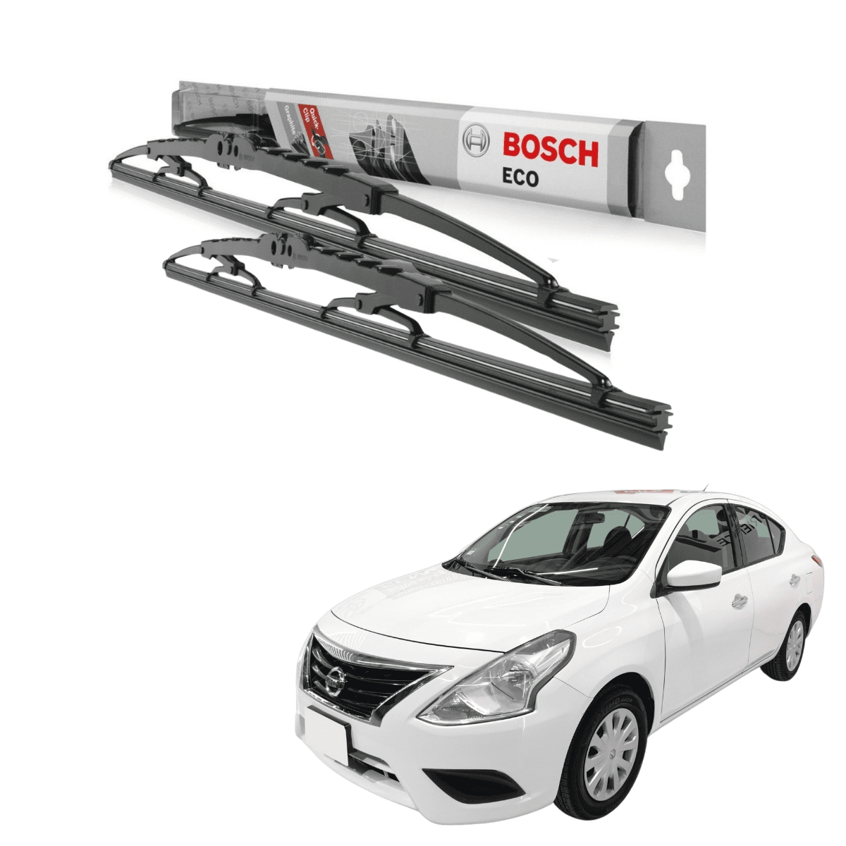 Plumillas Bosch Eco Para Nissan Versa 2012-2019