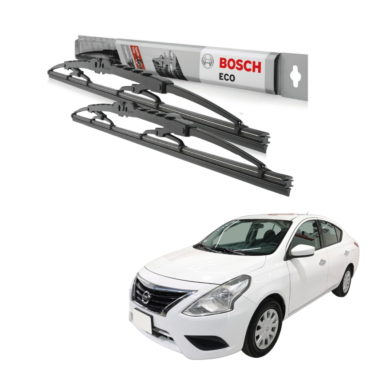 Plumillas Bosch Eco Para Nissan Versa 2012-2019