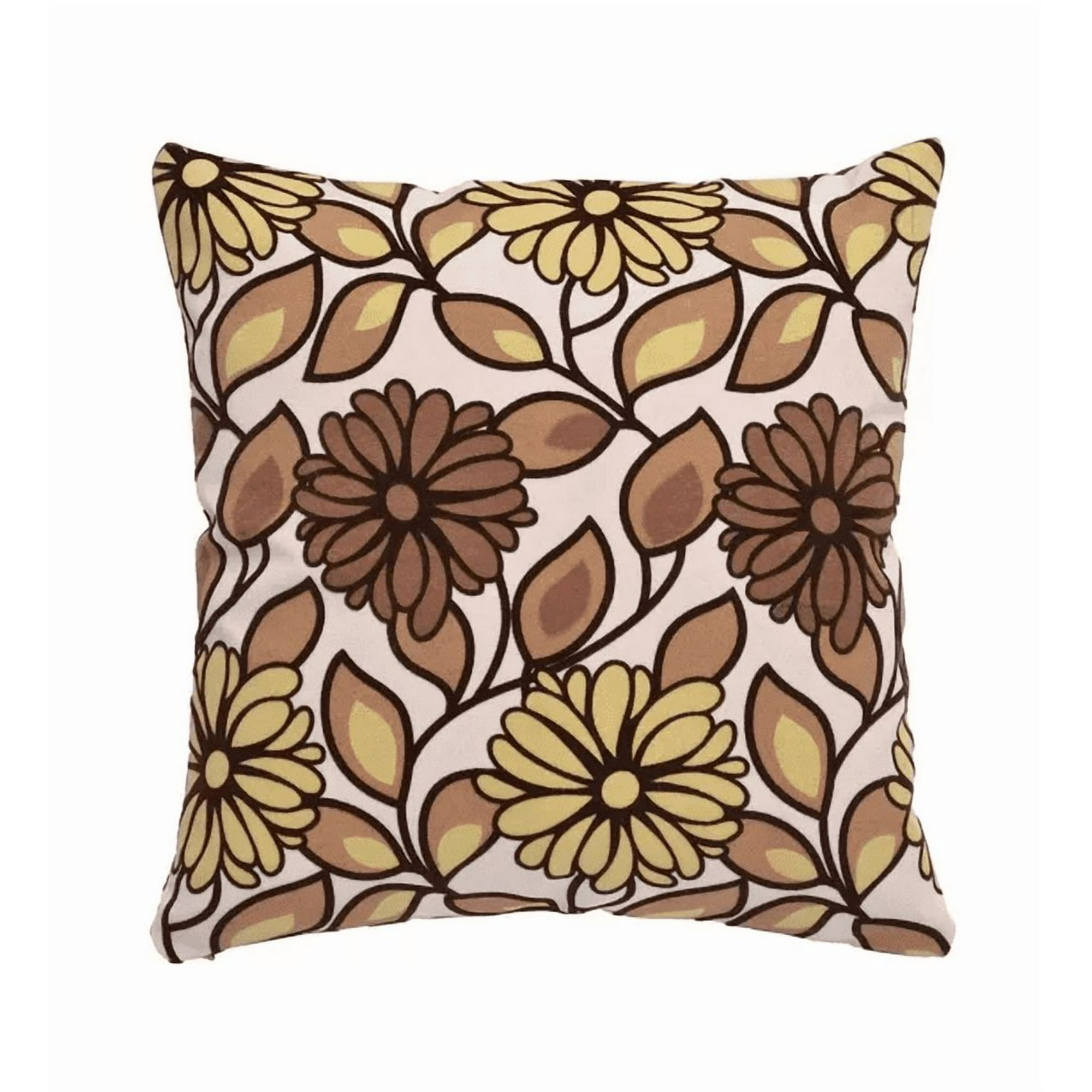 Genérico - Pack De 6 Fundas De Cojín Con Diseños Y Colores 43x43 Cm Café Flor