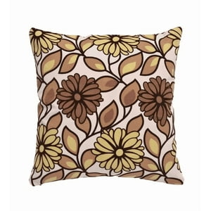 Genérico - Pack De 6 Fundas De Cojín Con Diseños Y Colores 43X43 Cm Café Flor