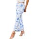 thumbnail image 4 of INSPIRE CHIC Falda Maxi de Verano para Mujer Cintura Alta Floral de Malla Boho Bodycon Cola de Sirena Faldas Largas S Blanco Azul, 4 of 6
