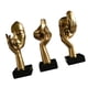 thumbnail image 1 of 3 Uds Estatuas De Pensador Figuras Modernas De Resina Para Estante Sala De Estar Decoración Del Hogar Dorado, 1 of 5