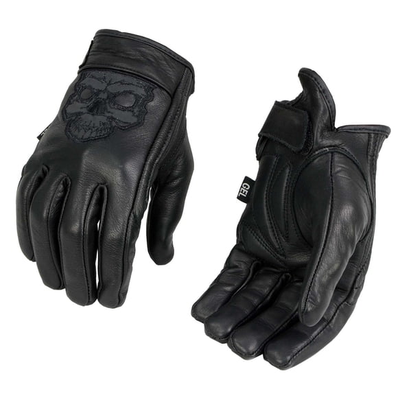 Guantes Milwaukee Leather MG7570 Talla Grande con Palma de Gel y Calavera Reflectante