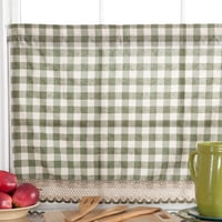 Juego De Cortinas Para Ventana Achim Buffalo Check Tier, 58 X 91 Cm, Color Burdeos