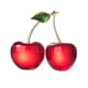 thumbnail image 1 of Escultura Fruta De Cristal Rojo Cereza, 1 of 3