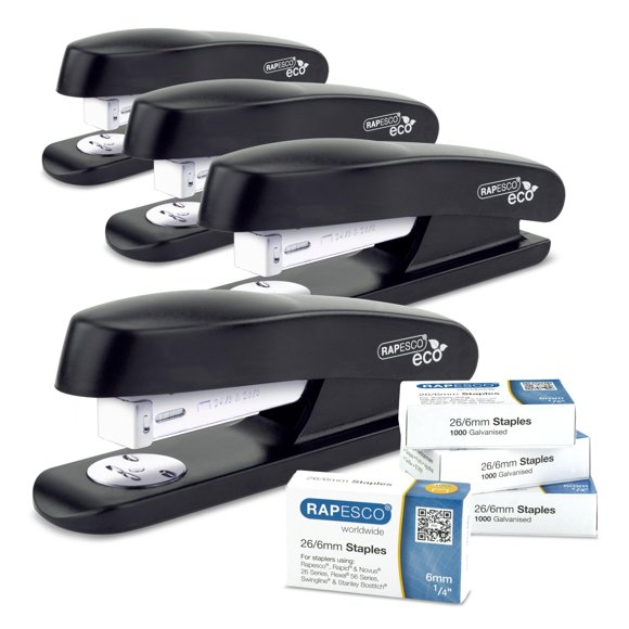 Engrapadora RAPESCO 1756 Pack Empresarial 20 Hojas Negro