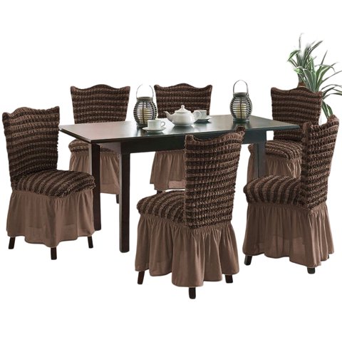 Genérico - Pack 6 Fundas Sillas Turcas Diseño Lineal L9