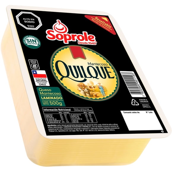 Queso Mantecoso Quilque Laminado Resellable, 500 g