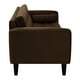 thumbnail image 3 of Sofa Retro 3c + 2 Pouf Felpa 00 Chocolate, 3 of 6