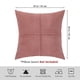 thumbnail image 2 of Paquete de 2 almohadas de cuero de 18 x 18 pulgadas, fundas de almohada decorativas de cuero sintético cosidas a mano, sofá cama, sala de estar, jardín, decoración del hogar, 2 of 5