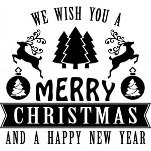 Rienda Libre Graphics - Decomural Merry Christmas & Happy New Year Ws-50041